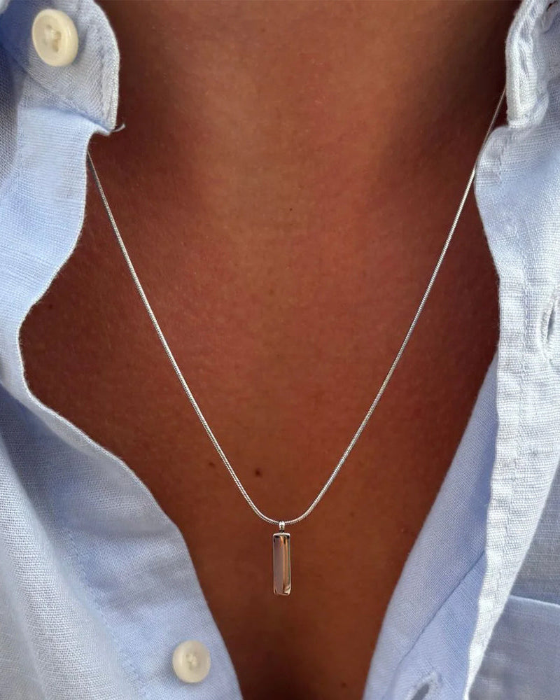Snake Chain Tag Necklace