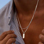 Box Chain Tag Necklace