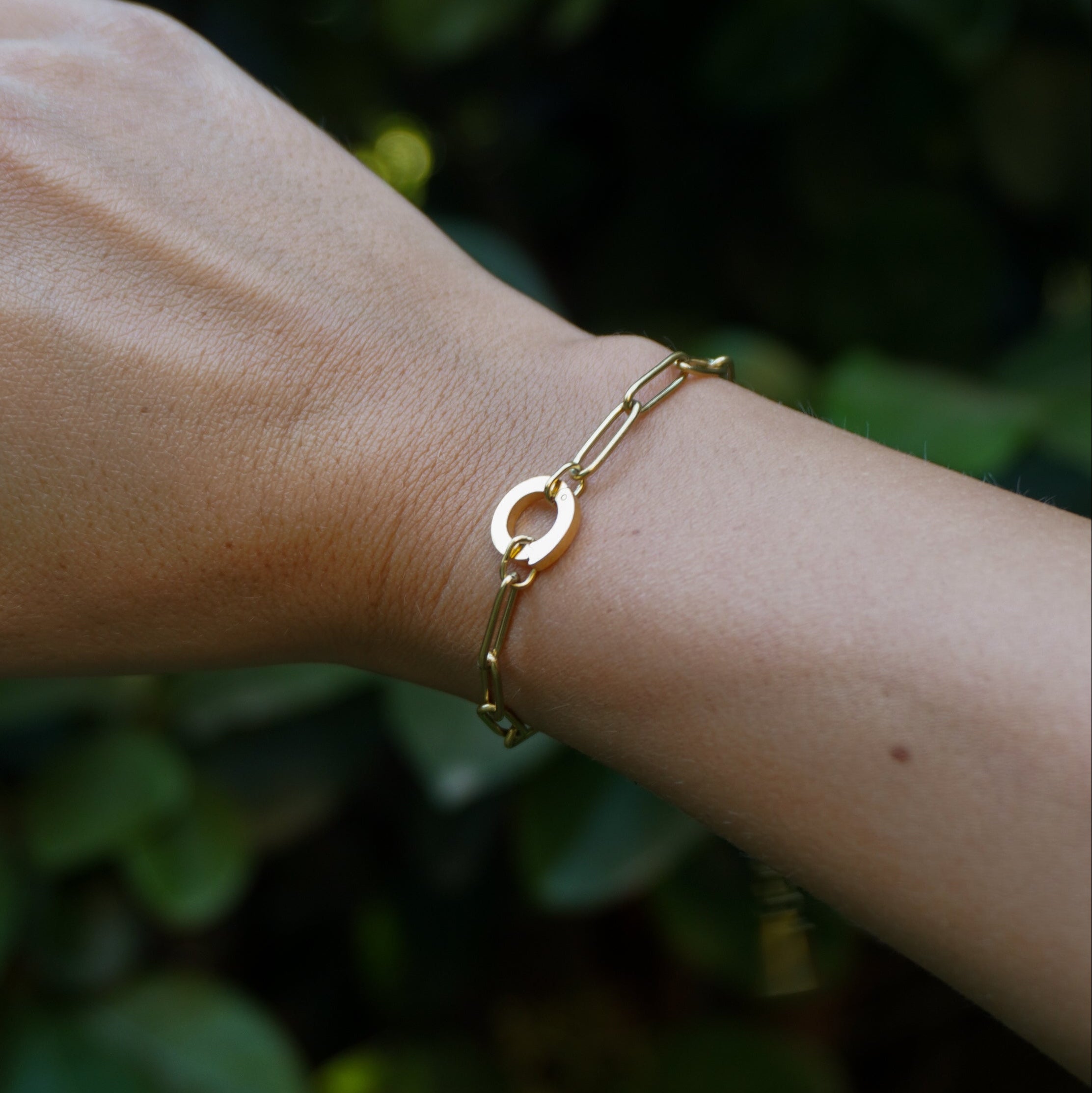 Axis Bracelet in gold and silver by Zyrah Collective