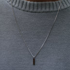Cuban Chain Tag Necklace in gold and silver by Zyrah Collective