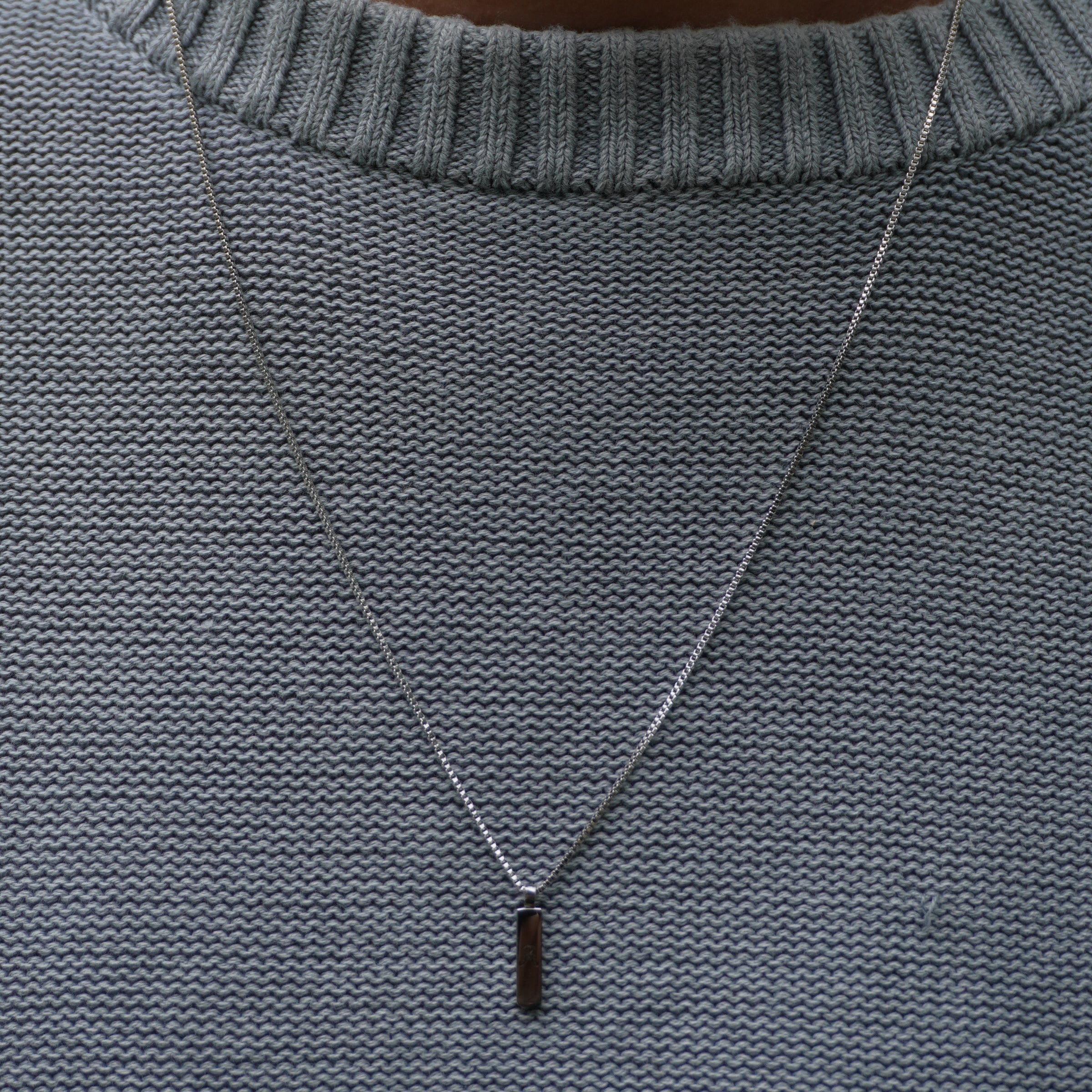 Cuban Chain Tag Necklace in gold and silver by Zyrah Collective
