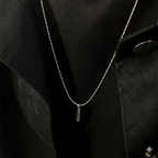Wire Chain Tag Necklace