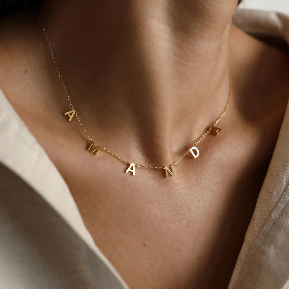 Personalised Initial Choker Necklace by Zyrah Collective