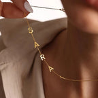 Personalised Letter Necklace in gold and silver by Zyrah Collective
