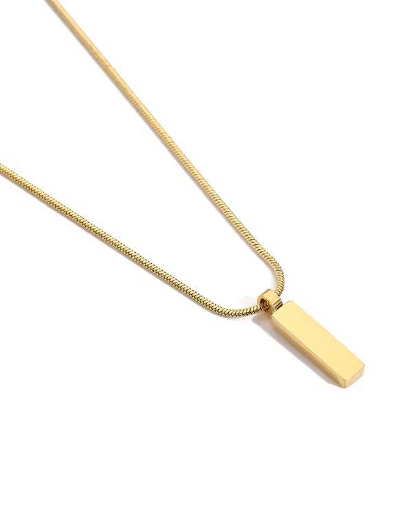 Snake Chain Tag Necklace