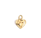Bubble Heart Charm gold and silver by Zyrah Collective