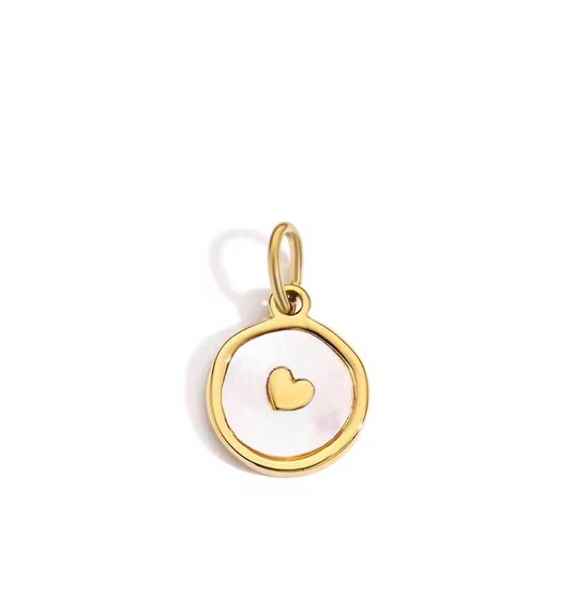 Essence Heart Charm minimal gold and silver by Zyrah Collective