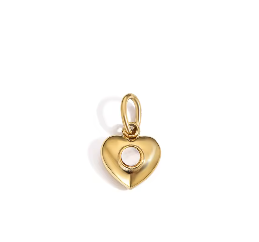 Pure Love Heart Charm gold and silver by Zyrah Collective