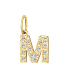 Shiny Letter Charms high-polish gold by Zyrah Collective