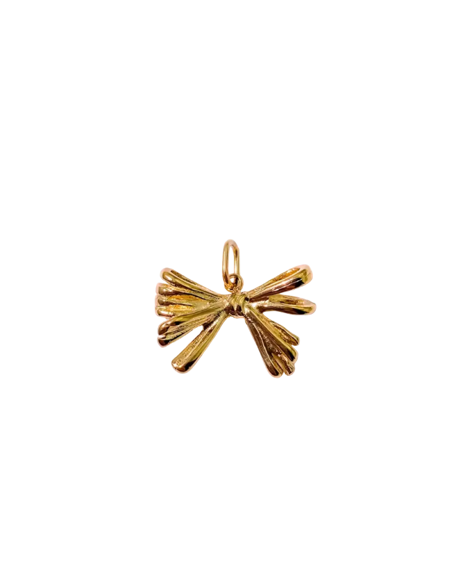 Aurelia Bow Charm gold finish by Zyrah Collective