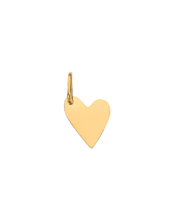 Silhouette Heart Charm open outline gold and silver by Zyrah Collective