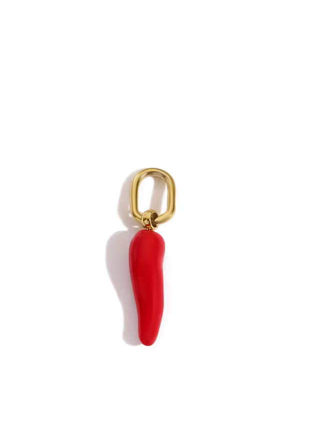 Chili Icon charm in gold by Zyrah Collective