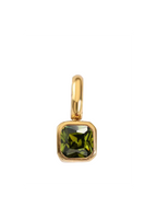 Lumina Birthstone Charms radiant gem gold and silver by Zyrah Collective