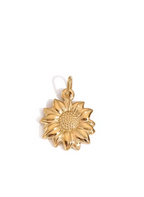 Sunflare sun charm in gold by Zyrah Collective