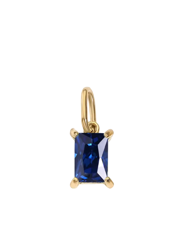 Lume Birthstone Charm glow gem gold and silver by Zyrah Collective