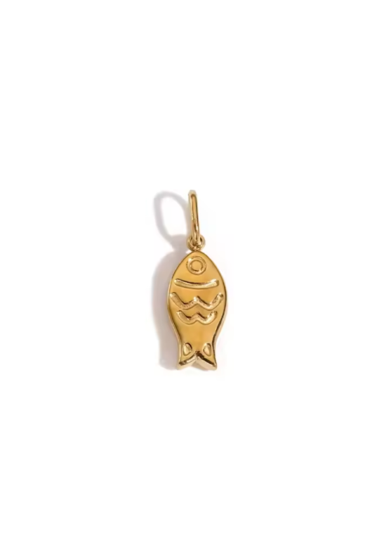 Solis Fish sun-kissed fish charm in gold by Zyrah Collective