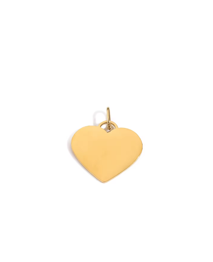 Amora Heart Charm warm gold finish by Zyrah Collective
