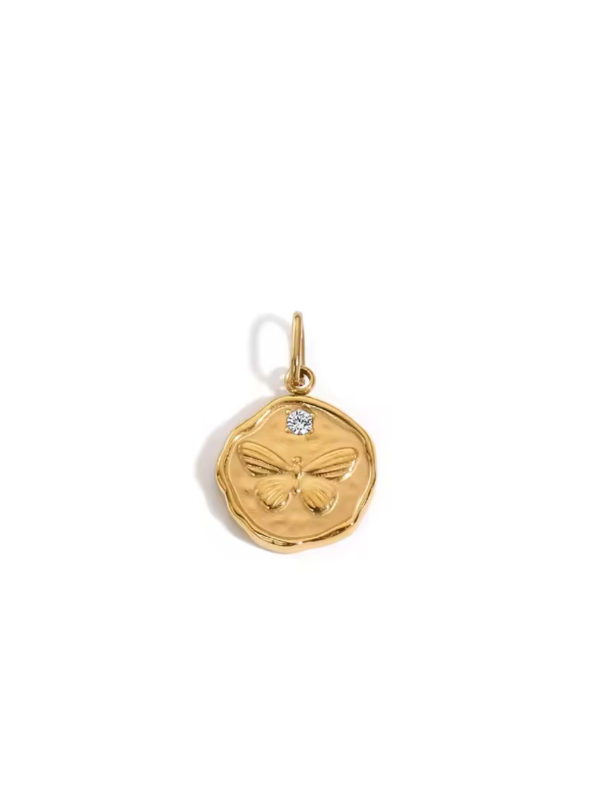 Oris sculptural charm in gold by Zyrah Collective