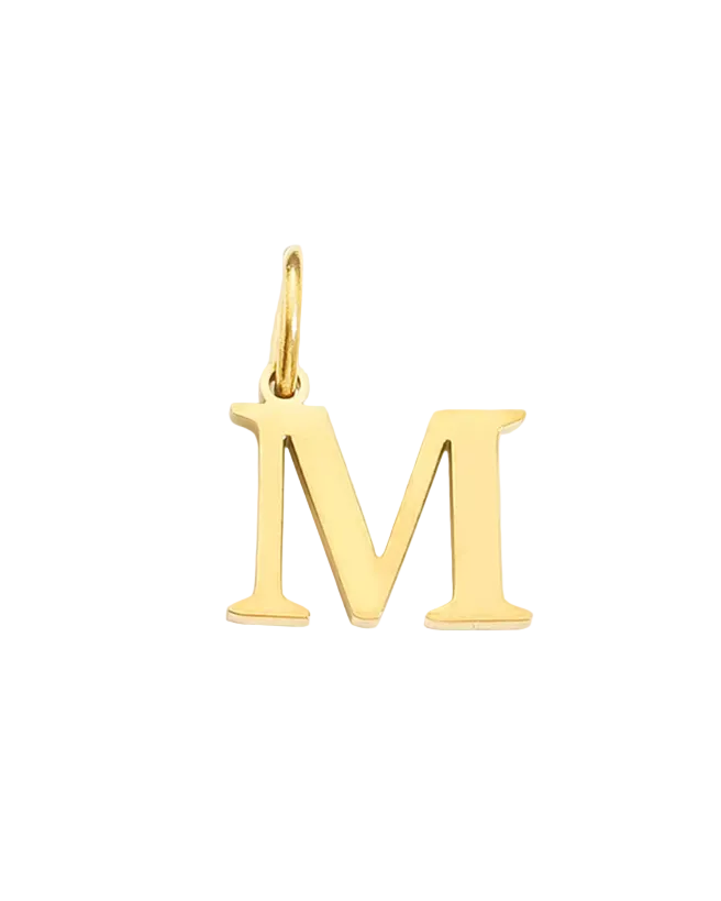 Letter Charms alphabet gold finish by Zyrah Collective