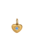 Heart Birthstone Charm gold and silver by Zyrah Collective