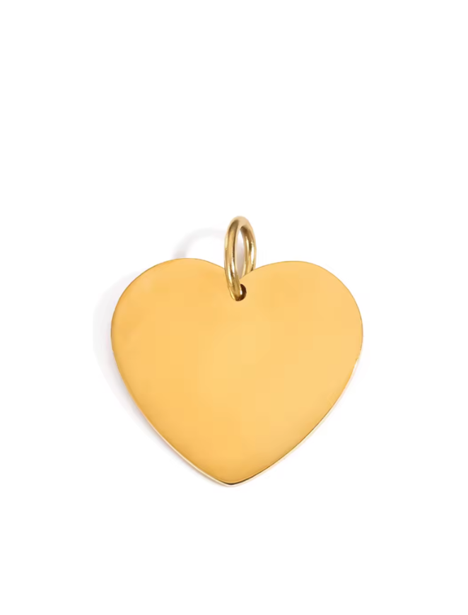 Eterna Heart Charm gold and silver by Zyrah Collective