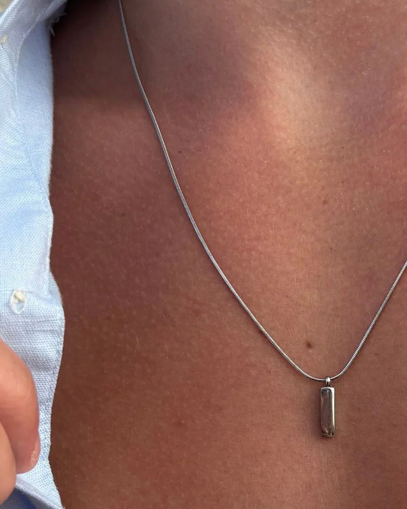 Snake Chain Tag Necklace