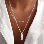 Box Chain Tag Necklace
